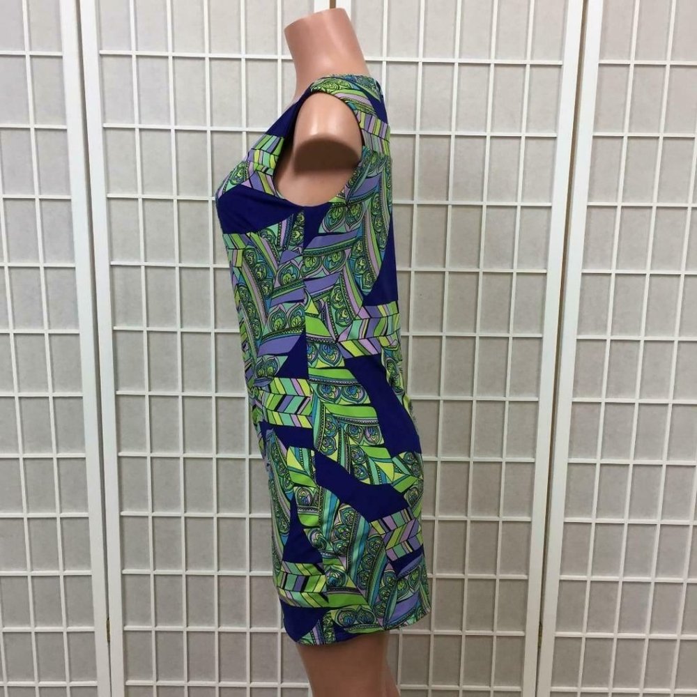 Trina Turk Lasi Mod Tropical Leaf Sheath Dress Women's Size 4 Boat Neck NWT - Picture 4 of 7